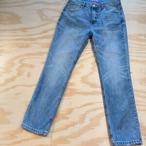 Edikted Straight Leg Jeans Womens XL Blue Mid Rise Denim 5 Pocket